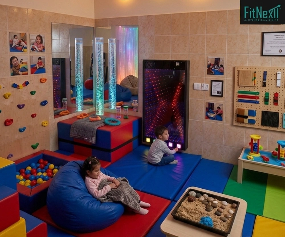 Modern sensory rooms are designed to provide safe, engaging, and therapeutic environments where children can explore, regulate, and develop essential skills. FITNEXTT exergame and interactive systems take this concept further by combining movement, sensory stimulation, and cognitive engagement into one powerful experience.