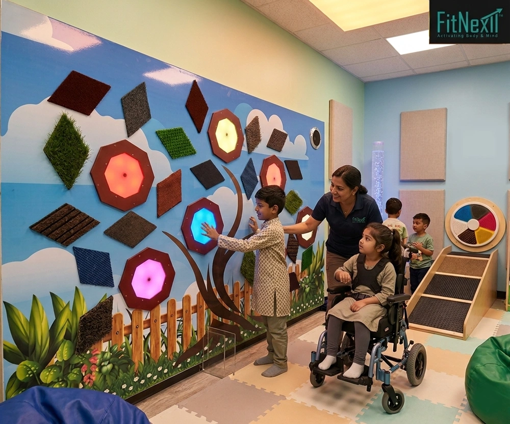 FITNEXTT interactive exergame systems support therapy through engaging movement-based activities. By combining physical interaction with lights, sound, and game challenges, our products help improve motor skills, coordination, focus, and sensory engagement while making therapy sessions more motivating and enjoyable for children and individuals with special needs.